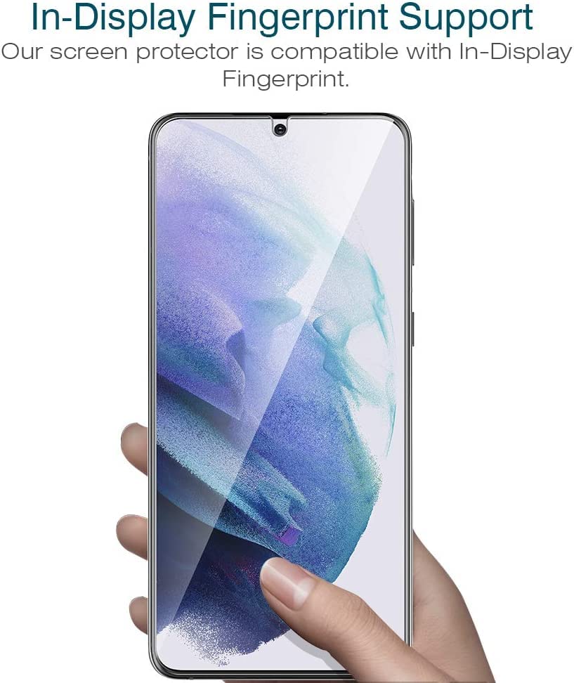 Image of STP FEEL (2 Pack Unbreakable Membrane Screen Protector Guard For Samsung Galaxy S21 Plus (6.7 Inch) | Membrane Ultra Smooth Touch with Finger Print Support - HD /3 Months Warranty