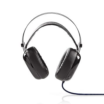 Nedis Wired Over-Ear Gaming Headset | with Impressive Surround Sound | USB Connector | LED Light | Ultra Bass (Black)