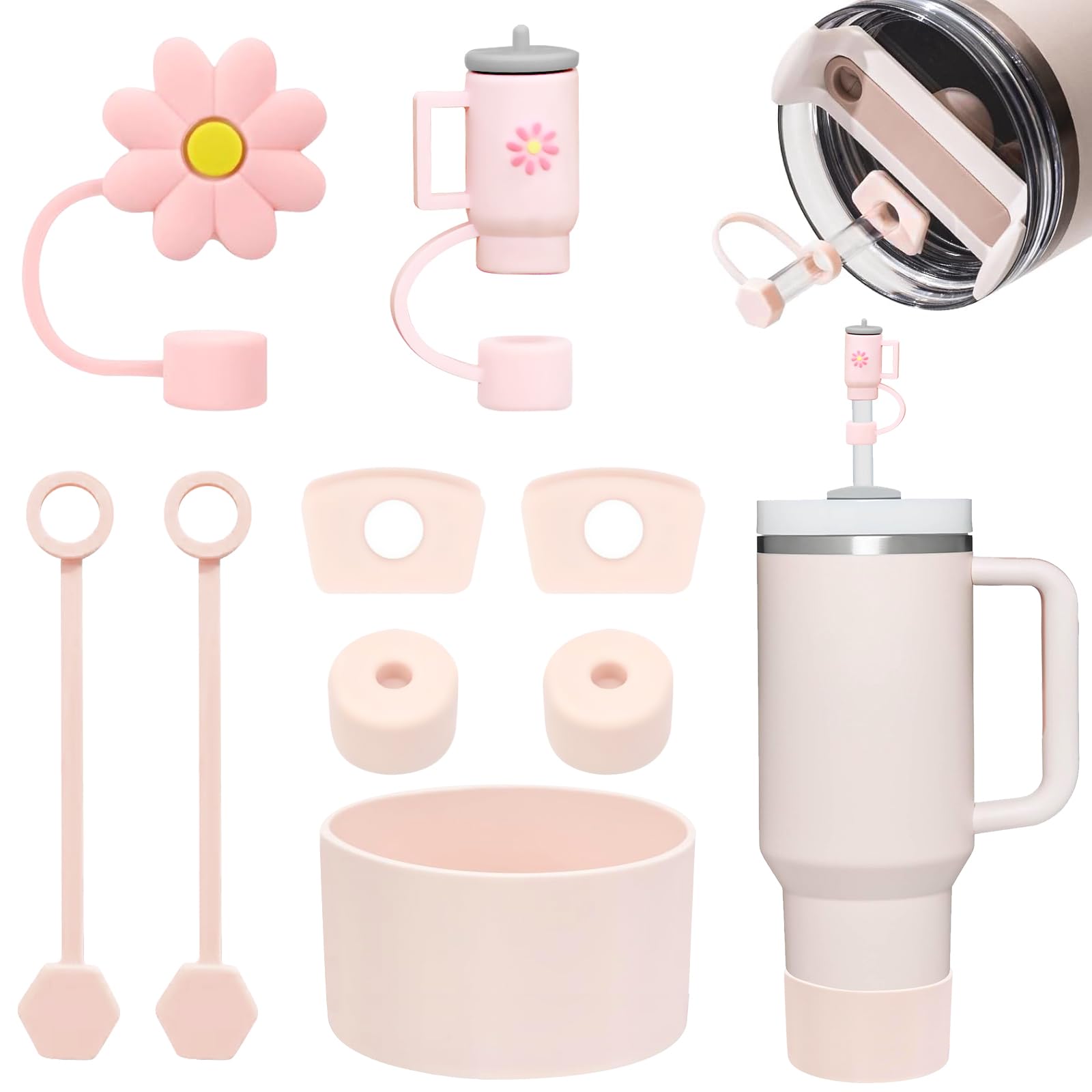 JiangLin Lot De 9 Accessoires Stanley Cup Comprenant 2