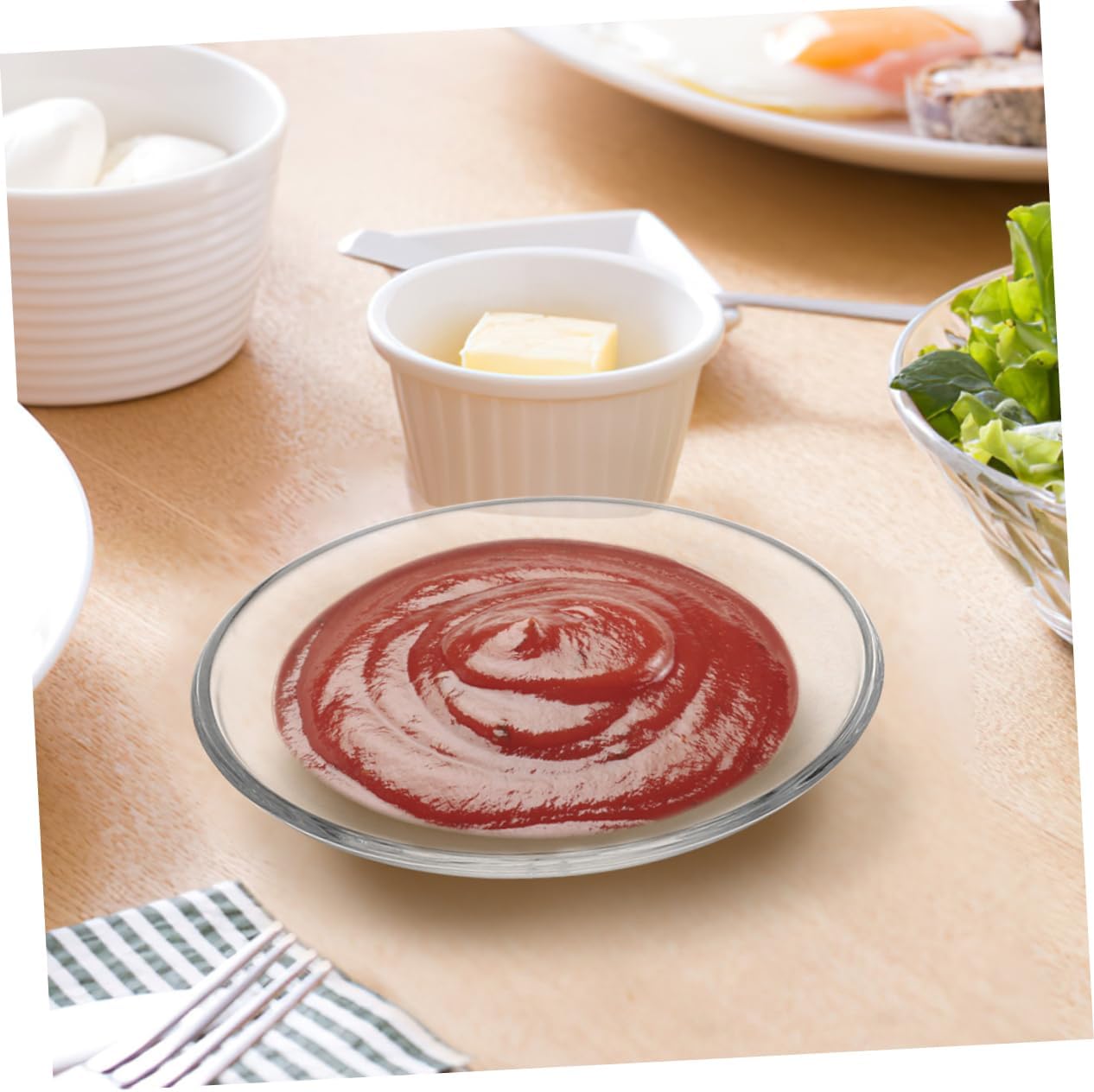 2pcs Clear Glass Dessert Plates Round Transparent Saucers for Snacks Appetizers Elegant Multi-use Dishes for Tea and Parties Compact Design for Indoor Outdoor Use