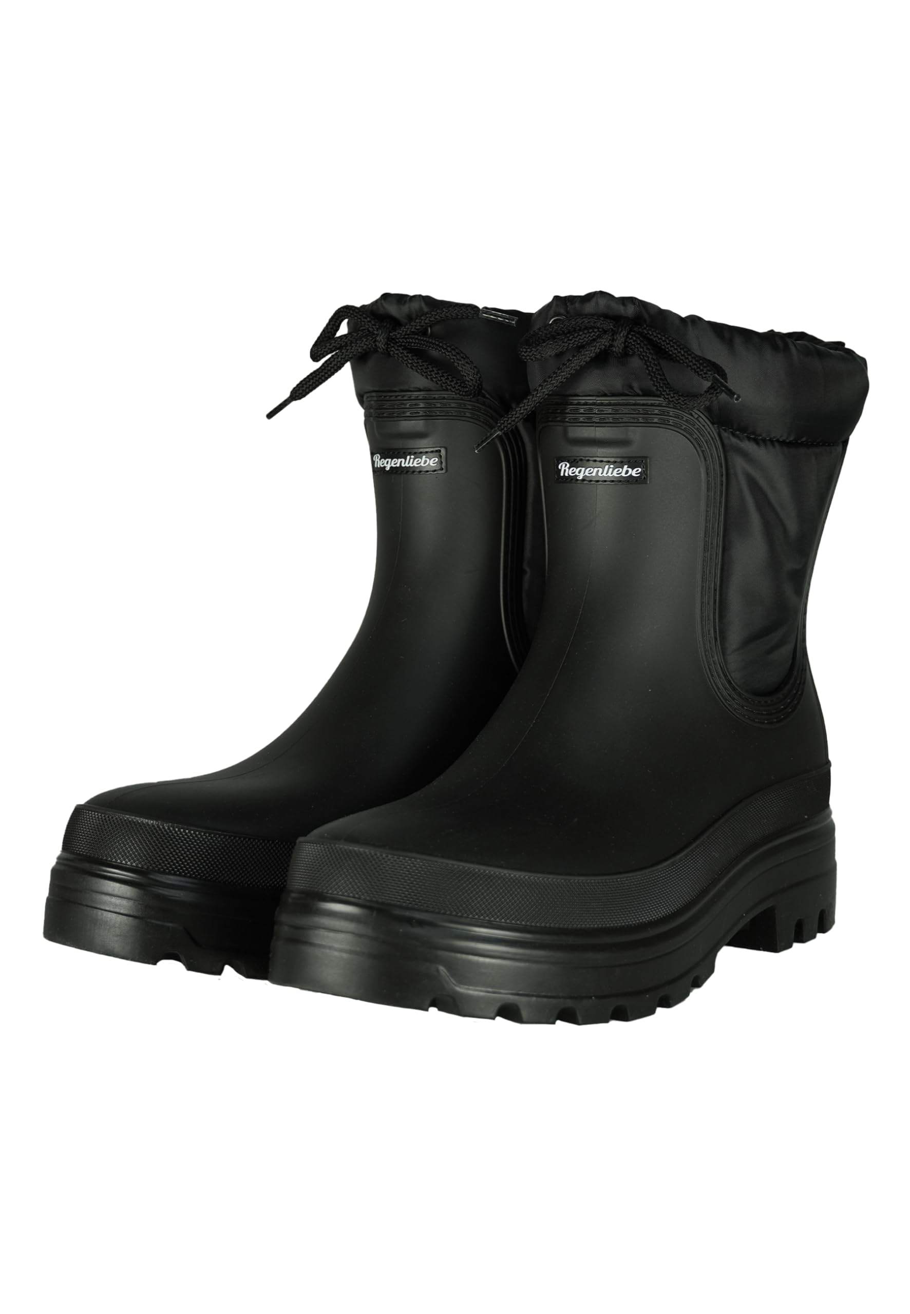 Regenliebe Damen Regenstiefel Cozy schwarz Halbschaft Gummistiefel Feel Good warm gefüttert