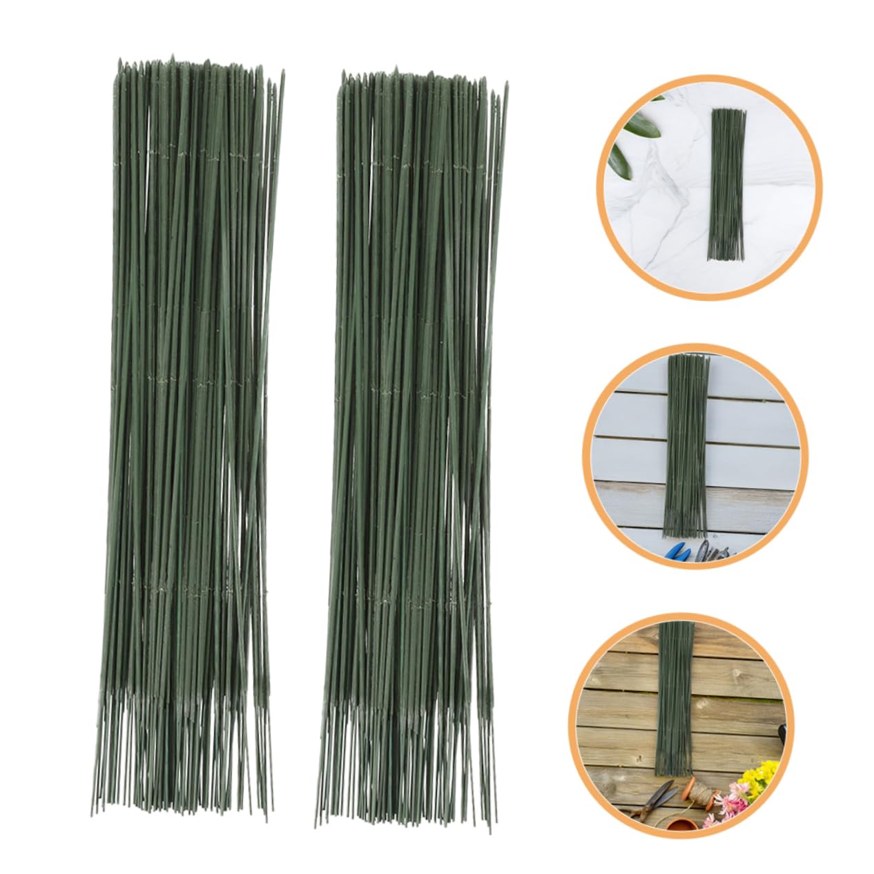 Flexible Flower Stem Wire Set for DIY Arrangements 100pcs Green Iron Wire for Artificial Flowers