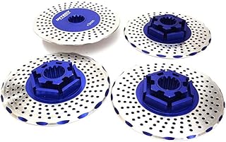 Integy RC Model C27177BLUE Realistic Alloy Brake Disc Set for Traxxas X-Maxx 4X4