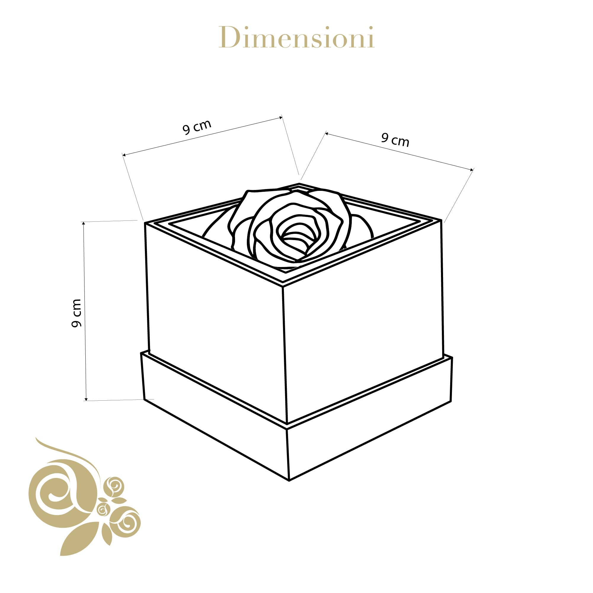 Aluisi Fiori Rosa Stabilizzata Viola in Cofanetto Nero - Rosa Stabilizzata Vera - Rosa Eterna - Fiore Stabilizzato - Fiori Stabilizzati - Simbolo di Interiorità e Unione degli Opposti - Idea Regalo