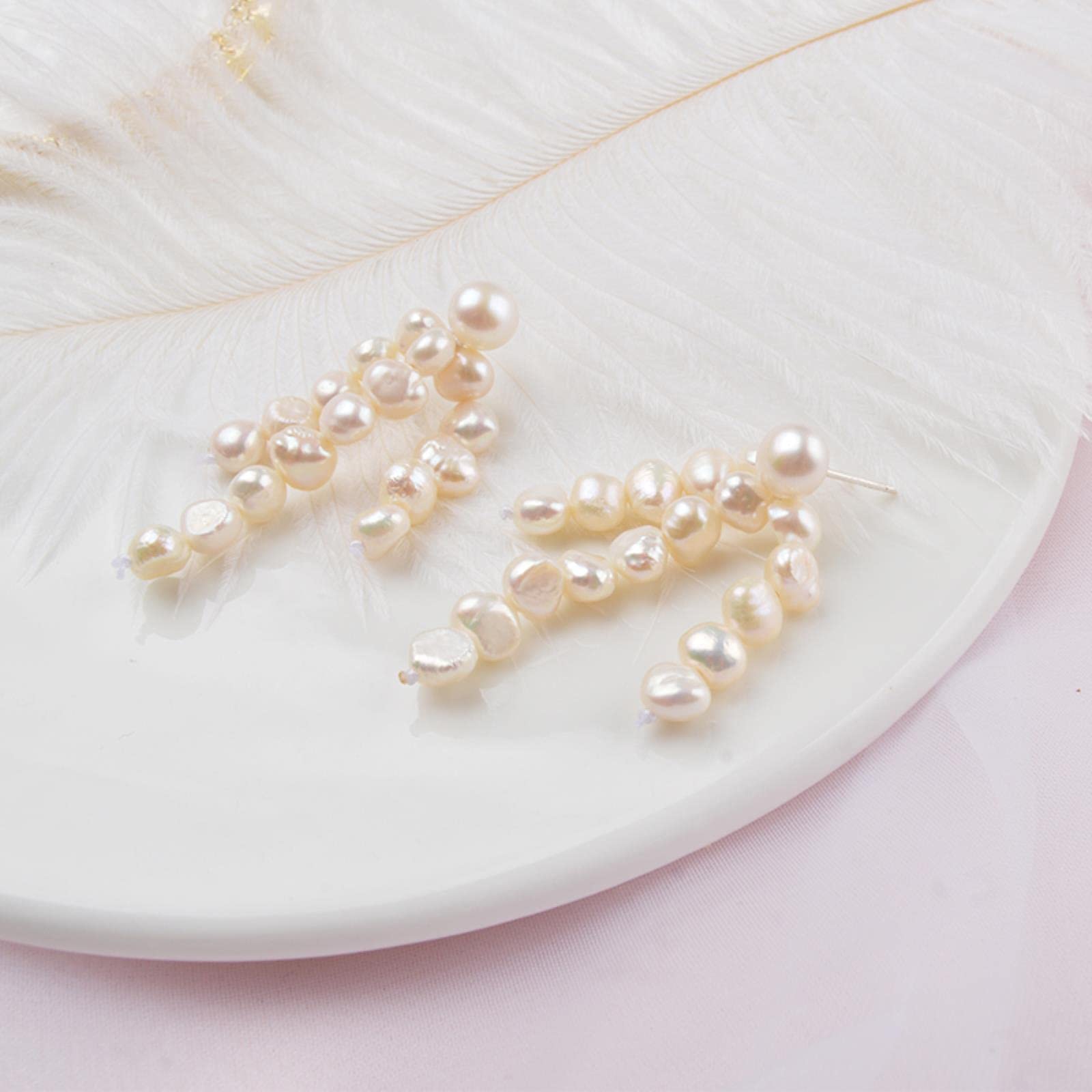 Orecchini Pendenti SALAN Con Perle D'Acqua Dolce Naturali | Argento 925 | Regalo Di Natale Per Donna
