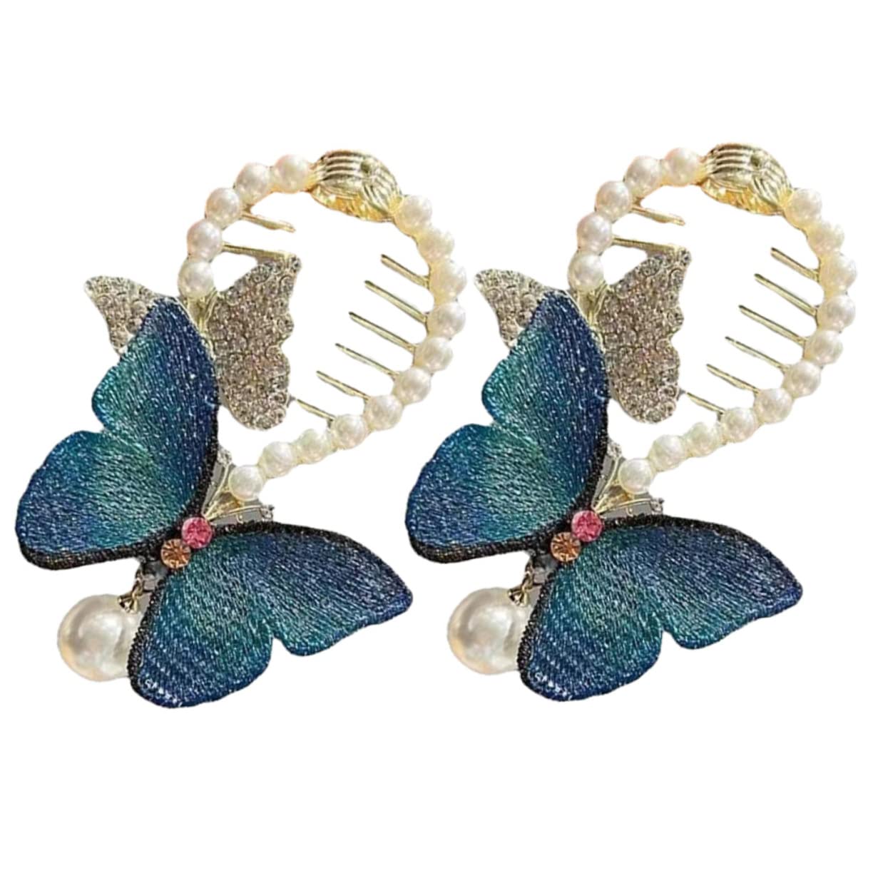 Healeved 10stücke Rhinestone Butterflies Haarspangen Elegante Haarklammern Für Hochsteckfrisuren Perlen-haarclips Für Damen Stilvolle Haarschmuck Für Besondere Anlässe Und Alltag