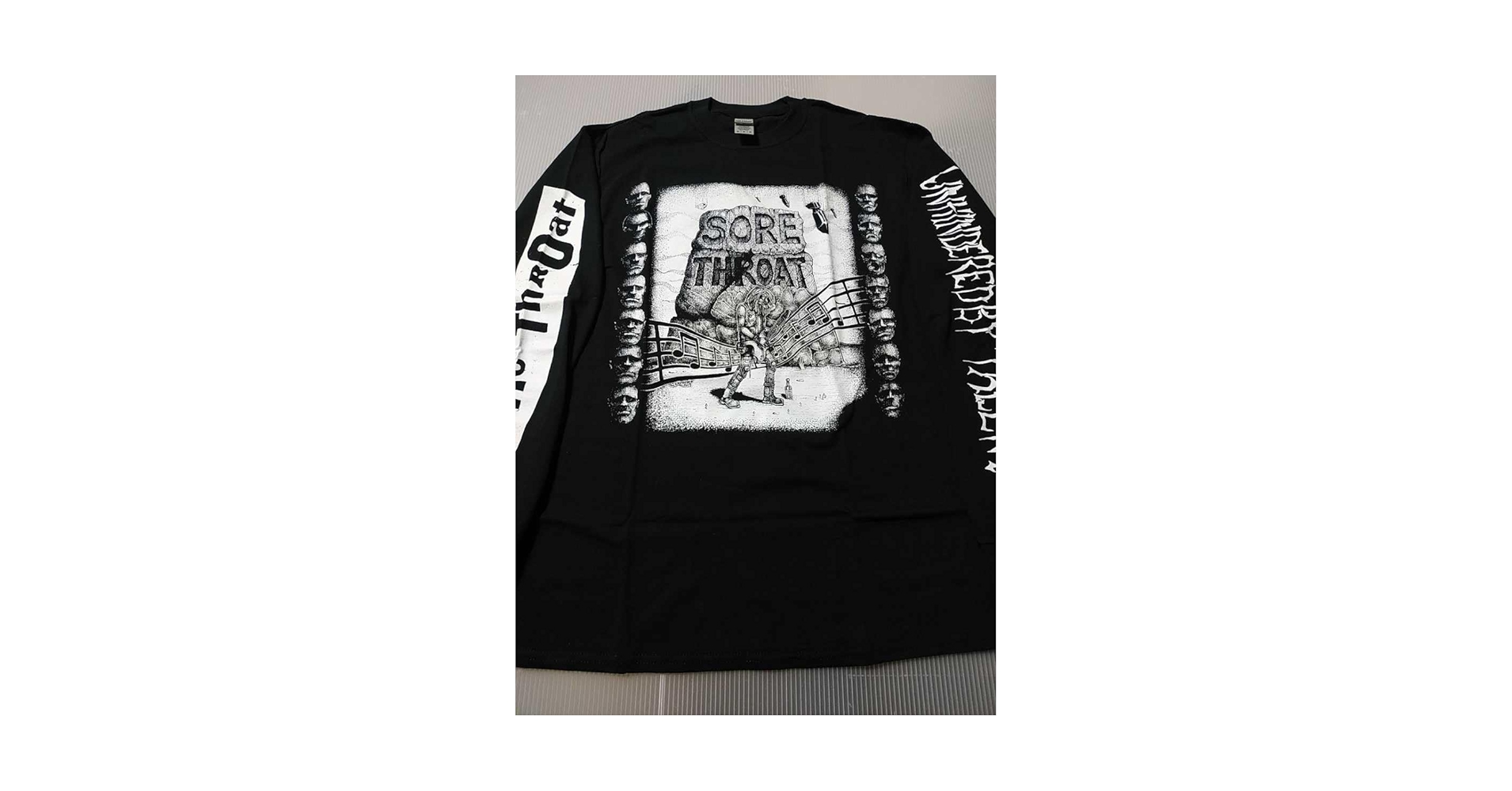 Amazon.co.jp: SORE THROAT 長袖 Tシャツ unhindered by talent