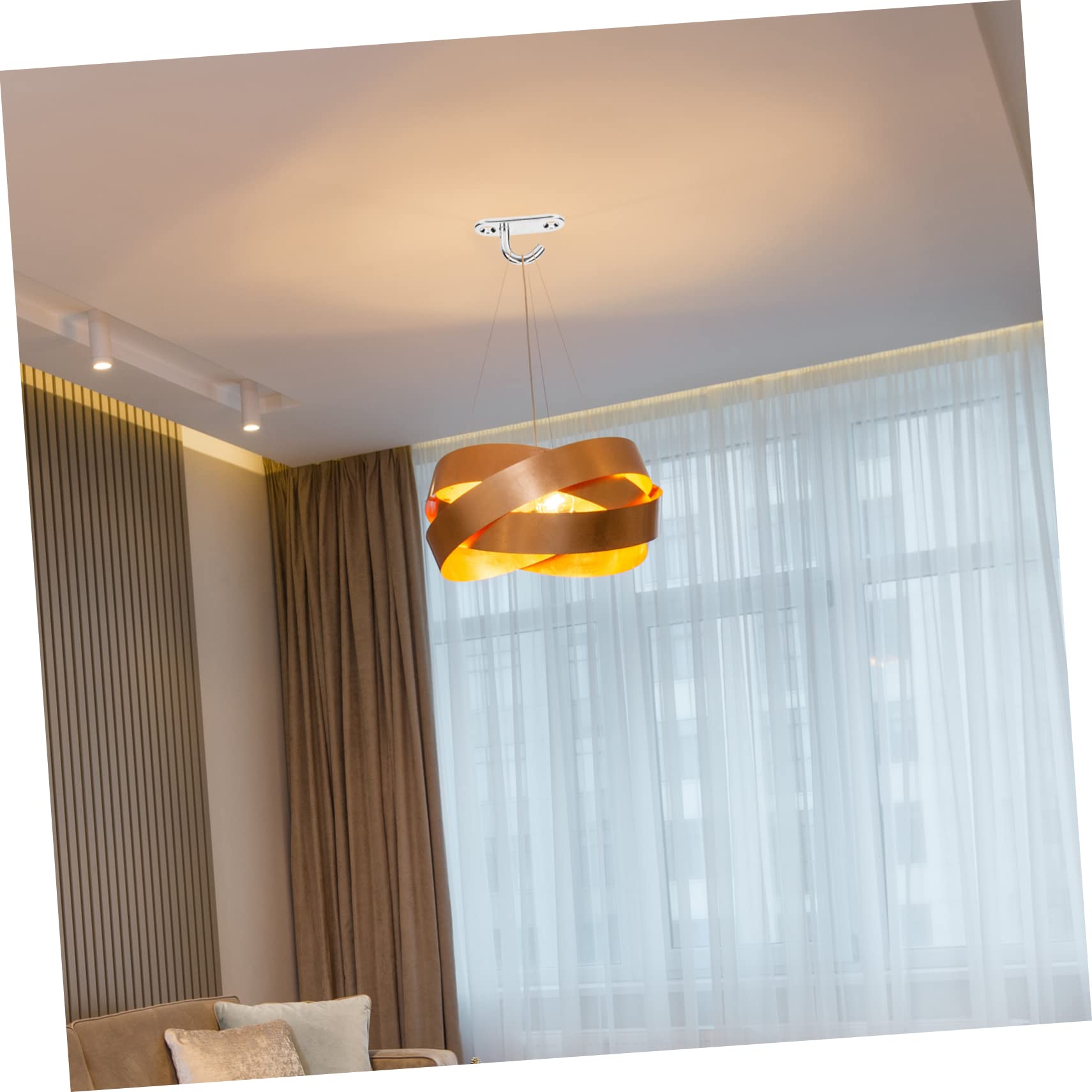 PartyKindom 6pcs Heavy Duty Ceiling Hooks 304 Stainless Steel Oval Open Hooks Anchor Screw Wall Mount for Garage Storage Utility