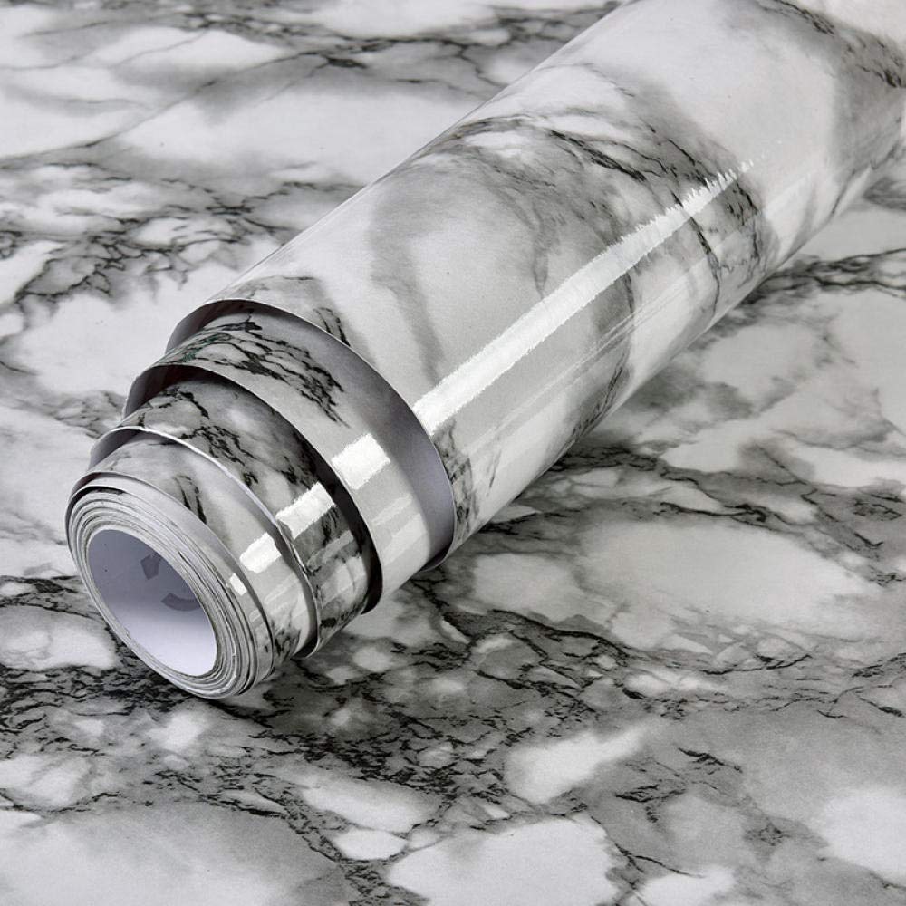 Carta Mobili Adesiva Adesivo Autoadesivo Bianco Nero Pietra Marmo Modello Adesivo Impermeabile A Prova Di Olio Ad Alta Temperatura Adesivo Ristrutturazione Mobili 80 Cm X 500 Cm