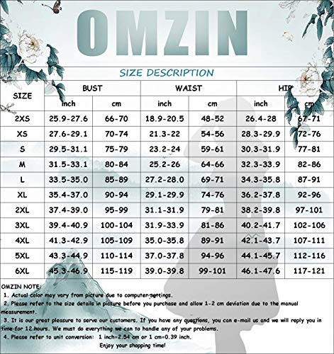 Omzin Women's Steampunk Gothic Brocade Steel Boned Bustier Corset With Buckle Black 3Xl #TOP4