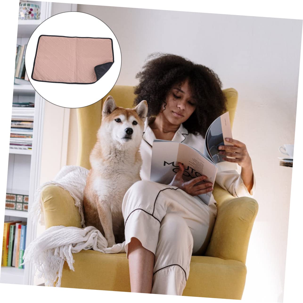 WOONEKY Tapis Absorbant pour Chiens Matelas Lavable Réutilisable pour Entraînement Propreté pour Intérieur Et Extérieur