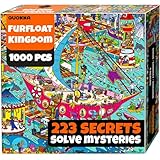 QUOKKA 1000 Piece Puzzle for Adults – 223 Hidden Secrets, Engaging Audio Story, Snap-Tight Thick Pieces – Collect All Four Adult Puzzles in Series to Build One Epic Mystery Realm - Furfloat Kingdom