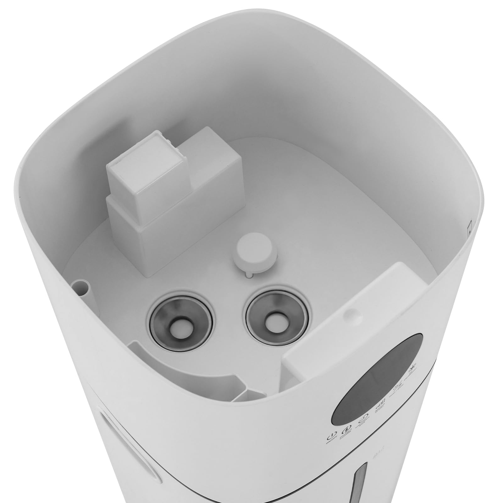 Humidificador ultrasónico de 16 litros, relleno superior con pantalla LED y mando a distancia, funcionamiento silencioso (36 – 45 dB), protección contra funcionamiento en seco, apto para salas de