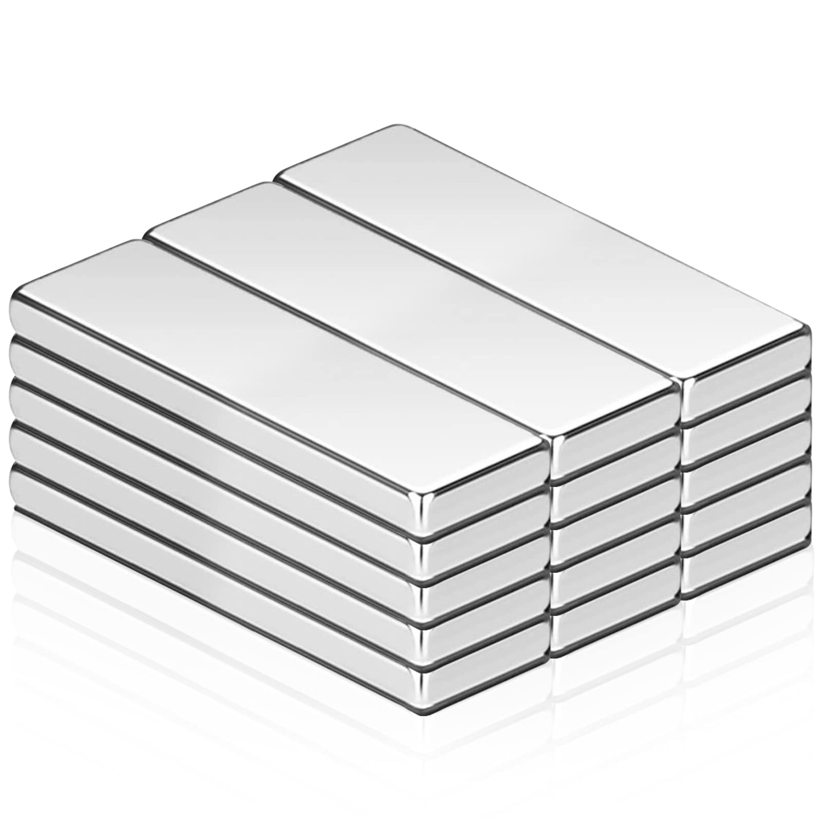 Wukong Magneti per Frigorifero 40x10x3mm Calamite per Lavagna Magnetica Magneti al Neodimio Forte Magnete di Terre Rare(15 Pezzo)