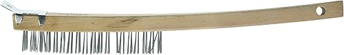 Winco Cepillo de cerdas de fila, 3 por 19 pulgadas, alambre de acero