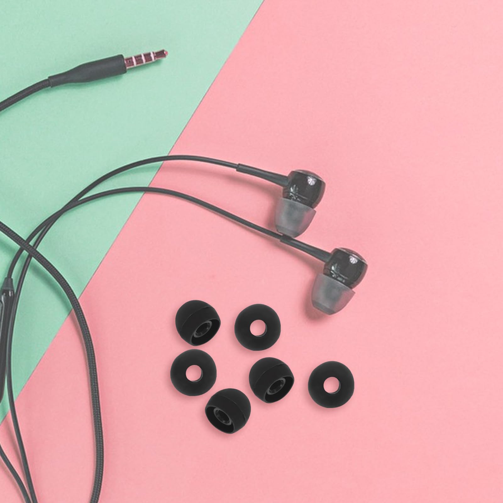 jojofuny 200 pezzi di cuscinetti auricolari di ricambio in silicone - cuscinetti auricolari morbidi per cuffie palestra ufficio sonno quotidiano viaggio
