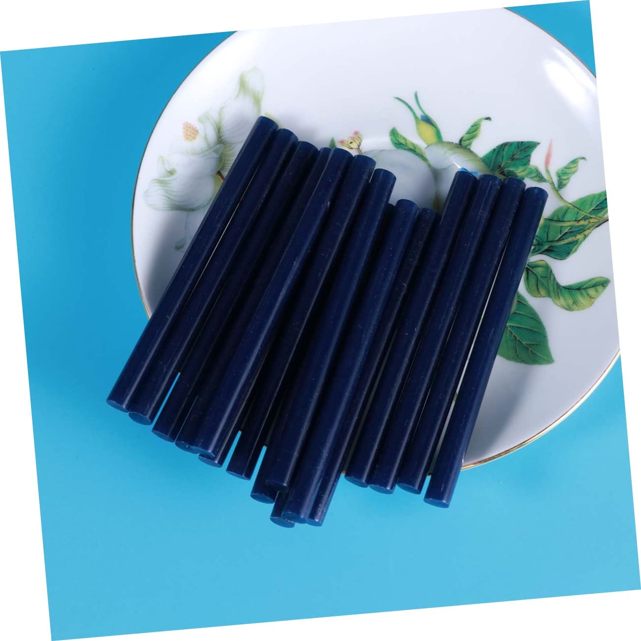 20pcs Colorful Hot Melt Glue Sticks Adhesive Strips for Crafts Odor and Flexible for Art Projects Bonding Plastics and More Navy