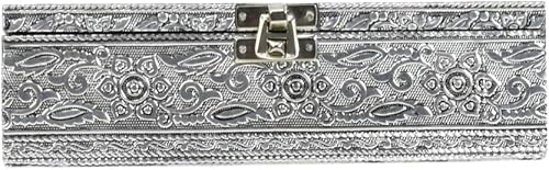 Miniatura 4 de Caja decorativa de memoria de calavera de metal plateado para almacenamiento de tarjetas de joyería, decoración pirata