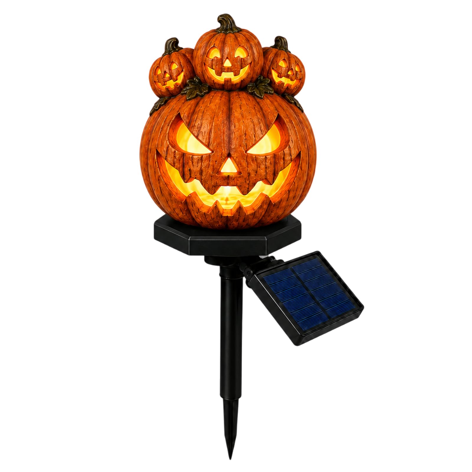 Solar Powered Halloween Pumpkin Stake Light Outdoor