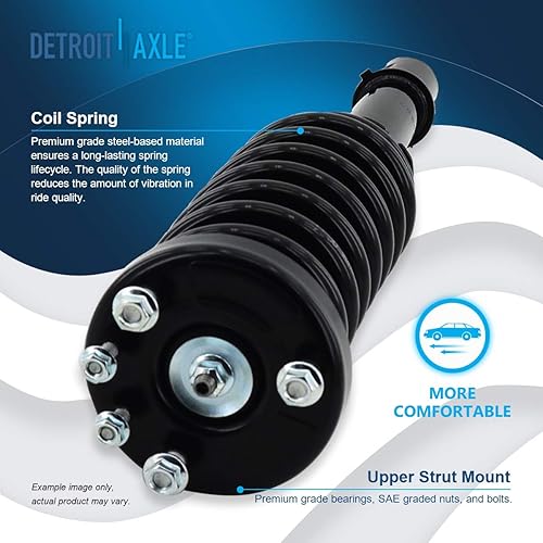 Miniatura 462 de Detroit Axle - Puntal delantero para Hyundai Sonata 2012-2014 2012-2015 Kia Optima, puntal lateral izquierdo con montaje de resorte helicoidal 2013