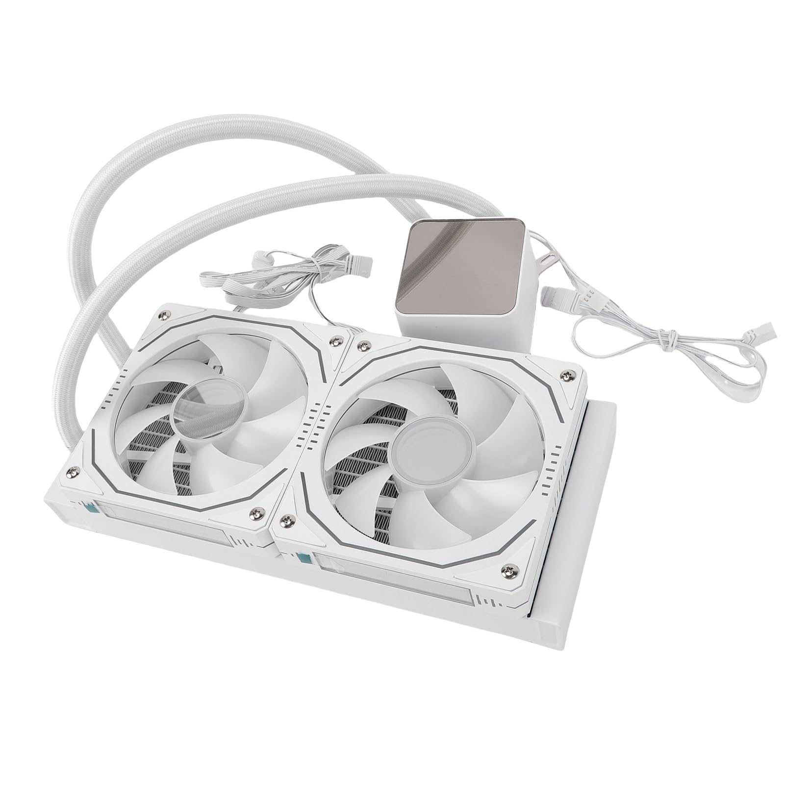 XUMIUZIY Chłodnica Cieczy Procesora 240 Mm |Zamknięta Pętla ARGB AIO dla AM4 AM5 2,2-calowy Wyświetlacz LCD (WHITE)