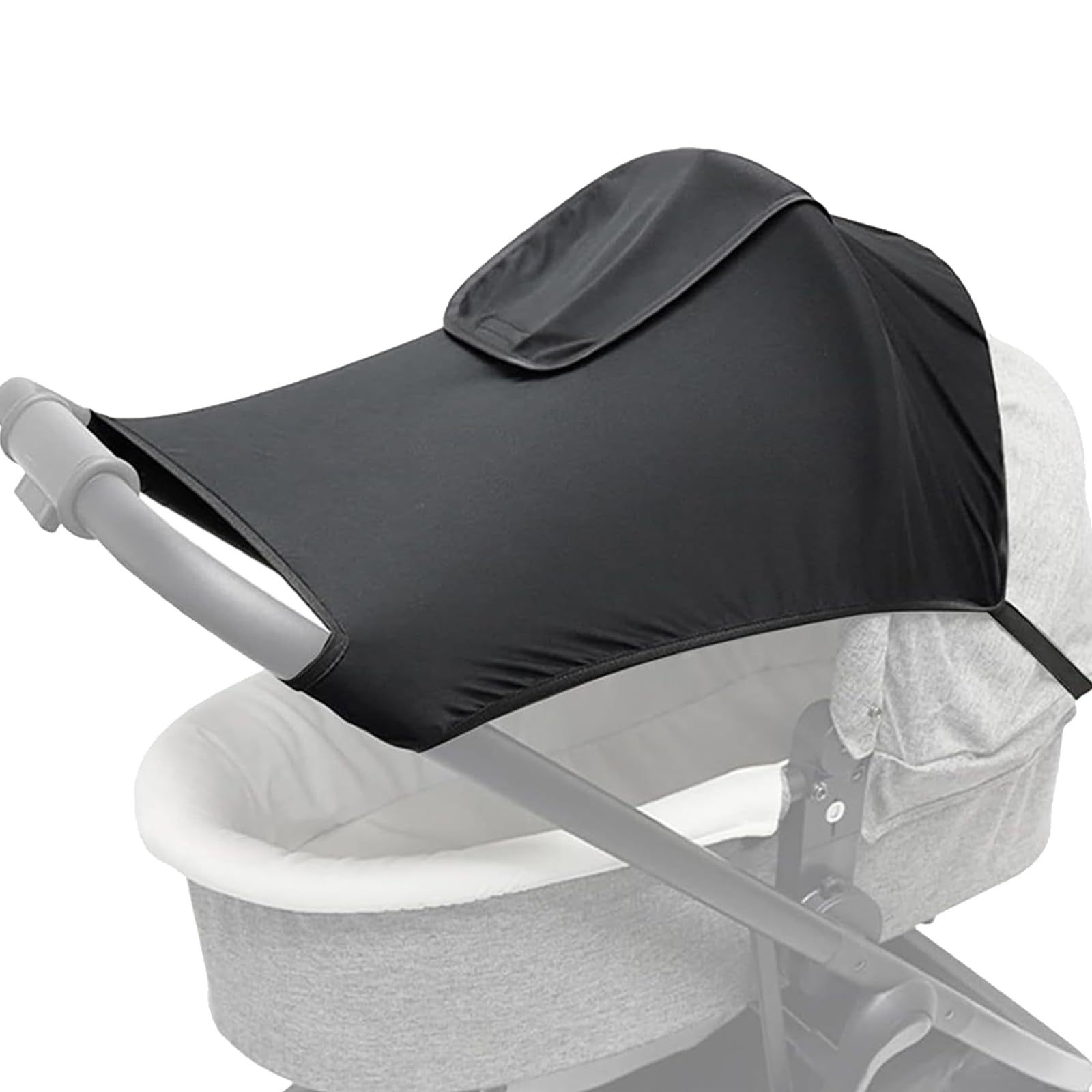 Universal Buggy Pram Sun Shade Cover with Viewing Window Baby UV Protection Pushchair Sunshade Elastic Travel Buggy Canopy Soft Stroller Sunshade Breathable Blackout Canopy Sun Protection Cover