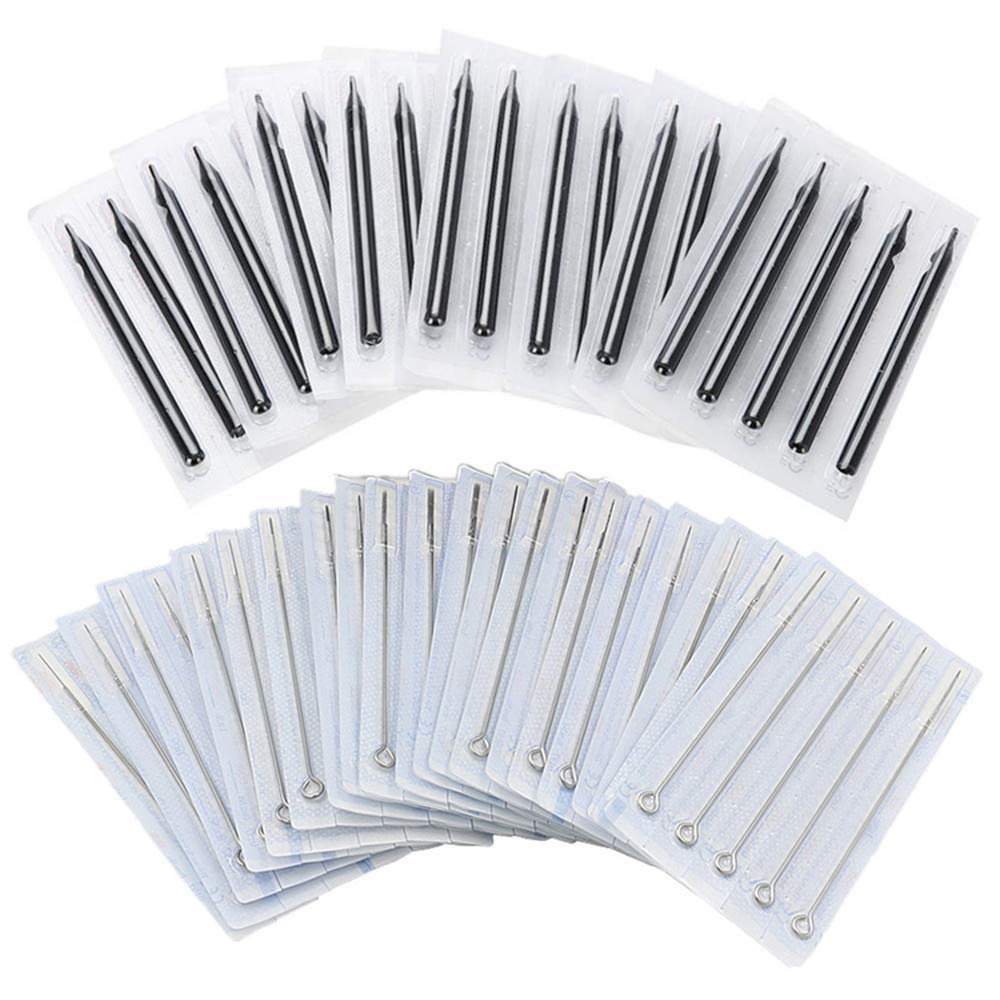 Tattoo Needles and Tips Set - Yuelong 100pcs Assorted Tattoo Needles & Black Long Tattoo Tips Tubes for Tattoo Machine Grip Tubes Tattoo Supplies Tattoo Kits (Mixed Needles+Tips) : Beauty & Personal Care