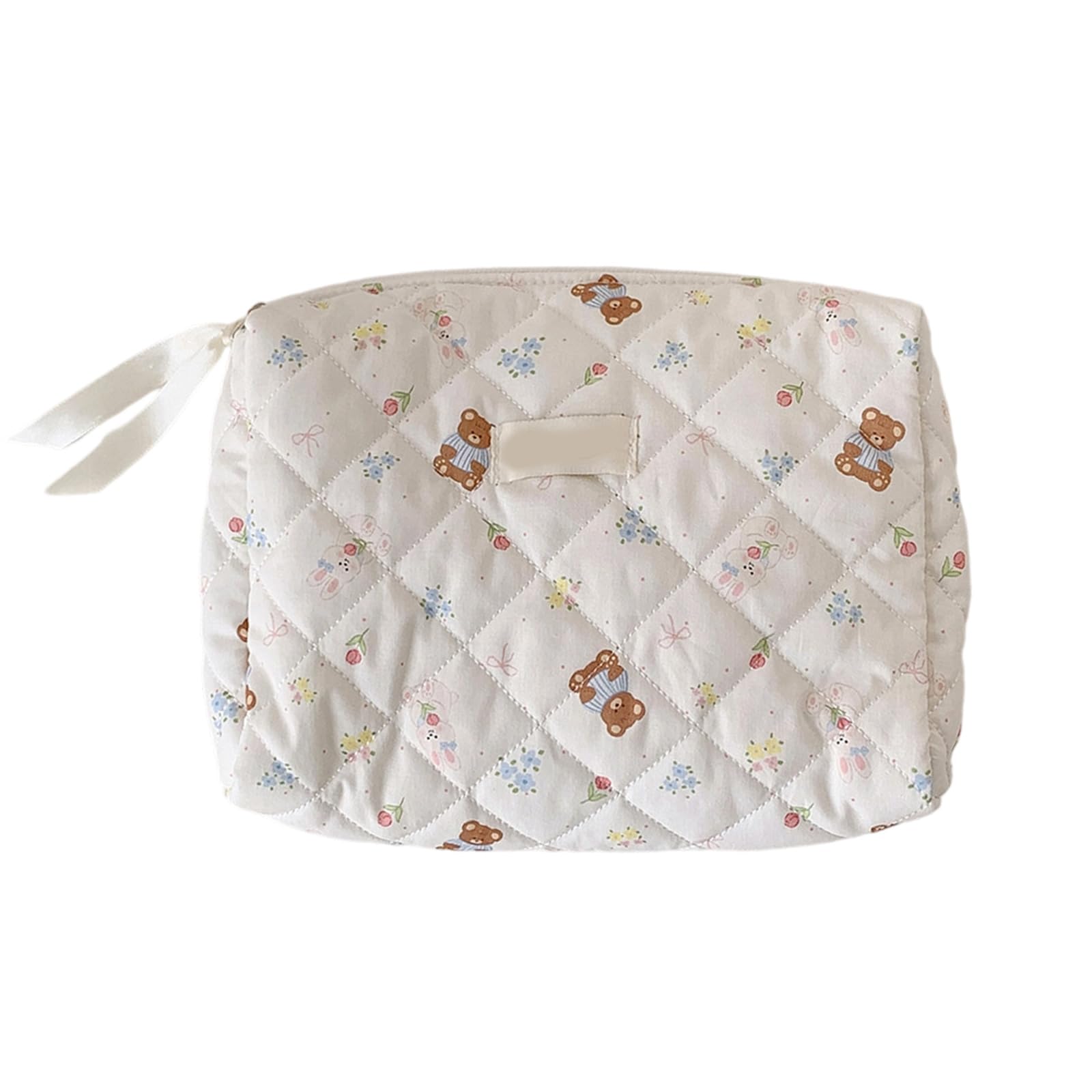 Tsophreniq Hanging Cosmetic Organizers Cartoon Bear Pattern Multi Compartment Travel Bag Portable Portable Bath Essential Multi Pocket Travel Hygiene Pouches