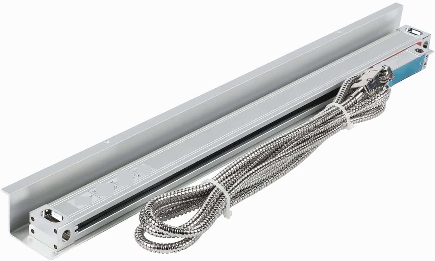 Linear Grid, 0.001Mm 50 100 150 200 250 300 350 400Mm Slim Linear Scale 20X28Mm Thin Small 1Um Lathe Linear Encoder Grating Ruler Sensor,400mm Travel-0.001mm