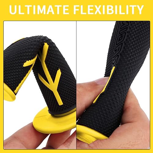 Miniatura 3 de JFG RACING Empuñaduras de manillar de motocross + almohadilla de 7.87 pulgadas de barra transversal de motocicleta Kit de empuñaduras redondas