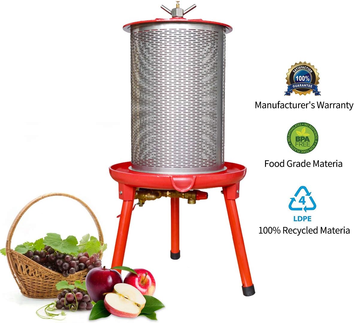 Hydropress Press Fruit and Wine Press for Cider Press Wine Making Apple