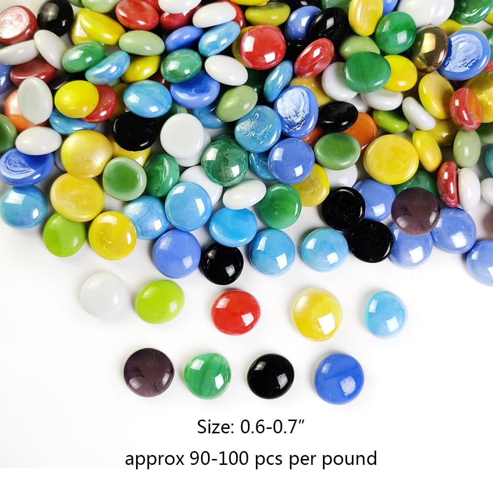 Piedras preciosas de cristal de colores de 2 libras para rellenar jarrones, dispersos de mesa, artes de resina, arreglos florales, peceras, mosaicos de manualidades, bola de jardín,