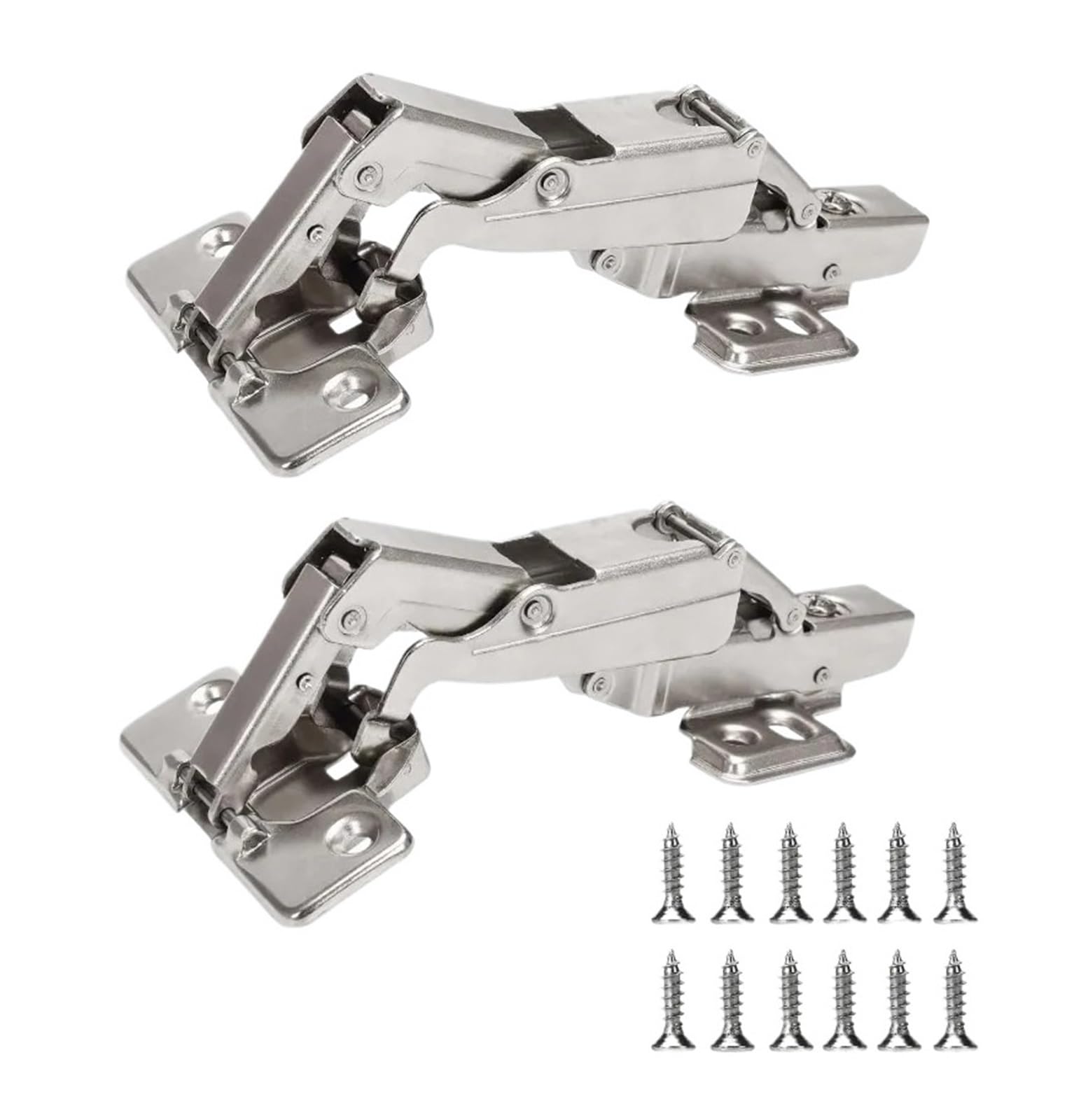 Lredonm One Color 1 Pair (2Pcs) Cabinet Hinges 175° Full Overlay Soft-Close Hinges