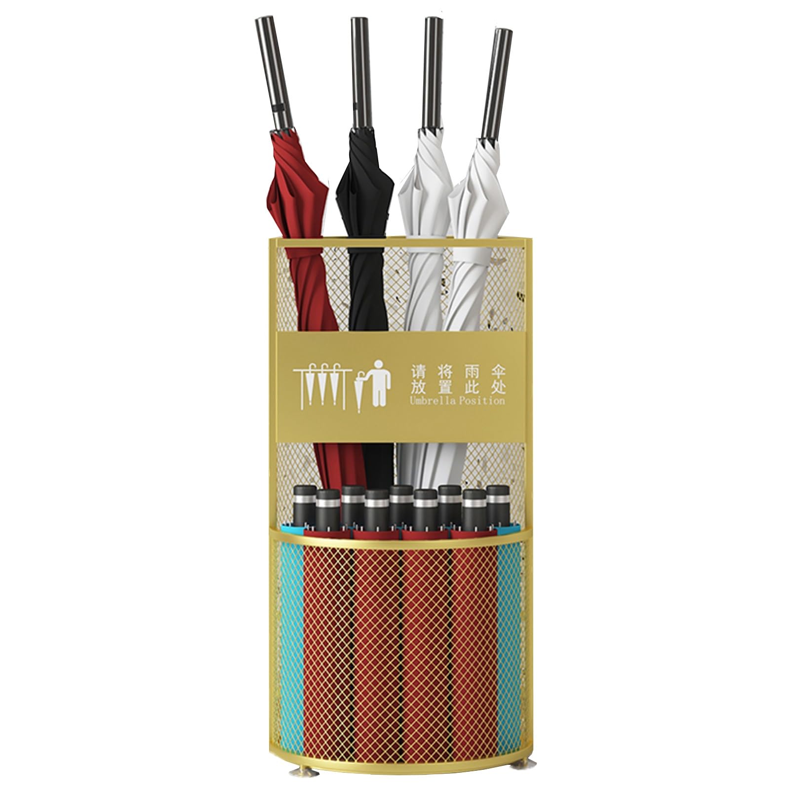 Porte-parapluies en maille dorée un accueil chaleureux chez vous