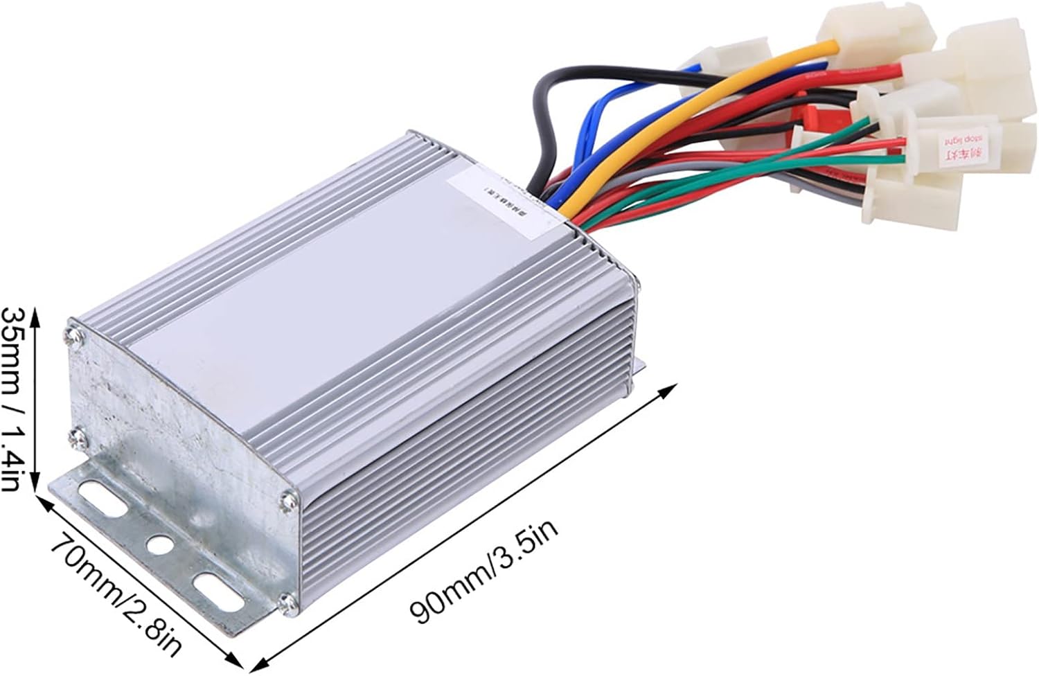 36V 500W Brushed Motor Controller DC Motor Speed Control Aluminum Alloy Housing with Smart Chip for Scooter Electric Bike Parts
