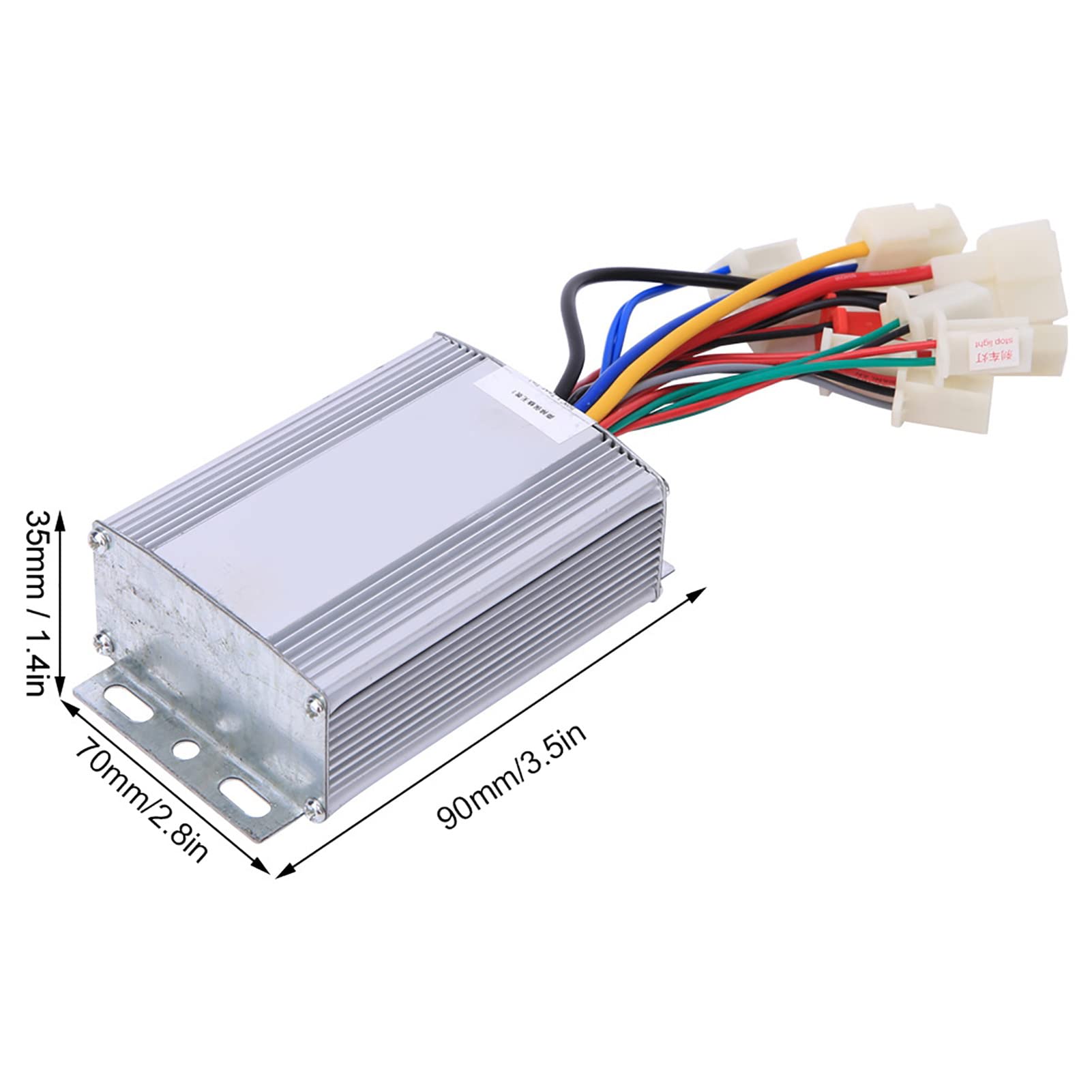 Contrôleur moteur brushed 36V 500W en alliage d'aluminium pour vélo électrique, compatible moteurs DC 180W1000W, refroidissement efficace et installation rapide