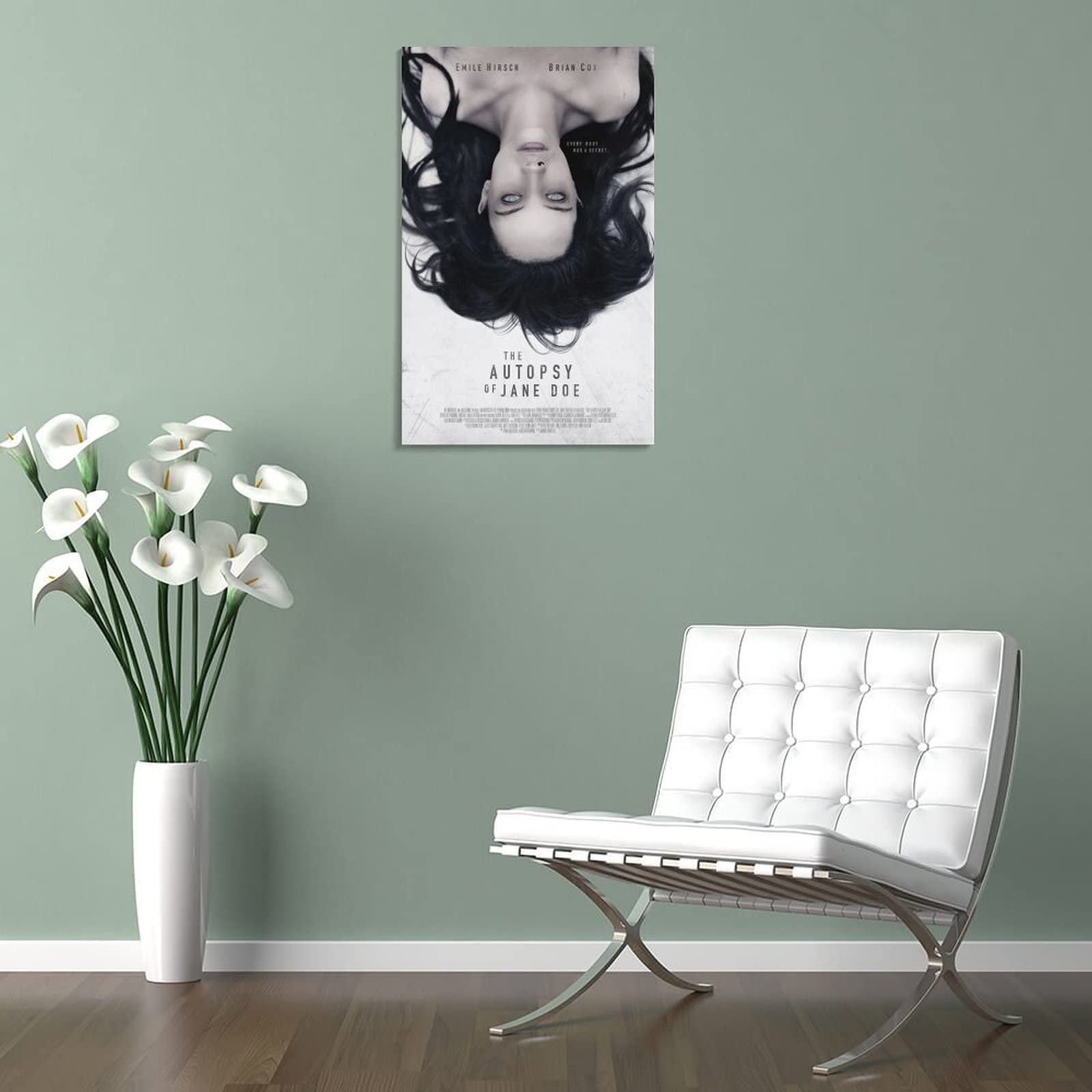 Póster de la película de terror The Autopsy Of Jane Doe de la película de terror Póster decorativo en lienzo para pared, para sala de estar, para dormitorio, 20 x 30 pulgadas (50 x 75 cm)