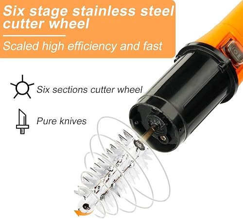 Miniatura 4 de Removedor eléctrico de pescado, potente escalador eléctrico de pescado, raspador de deslagger de piel, recargable, impermeable, cepillo eléctrico