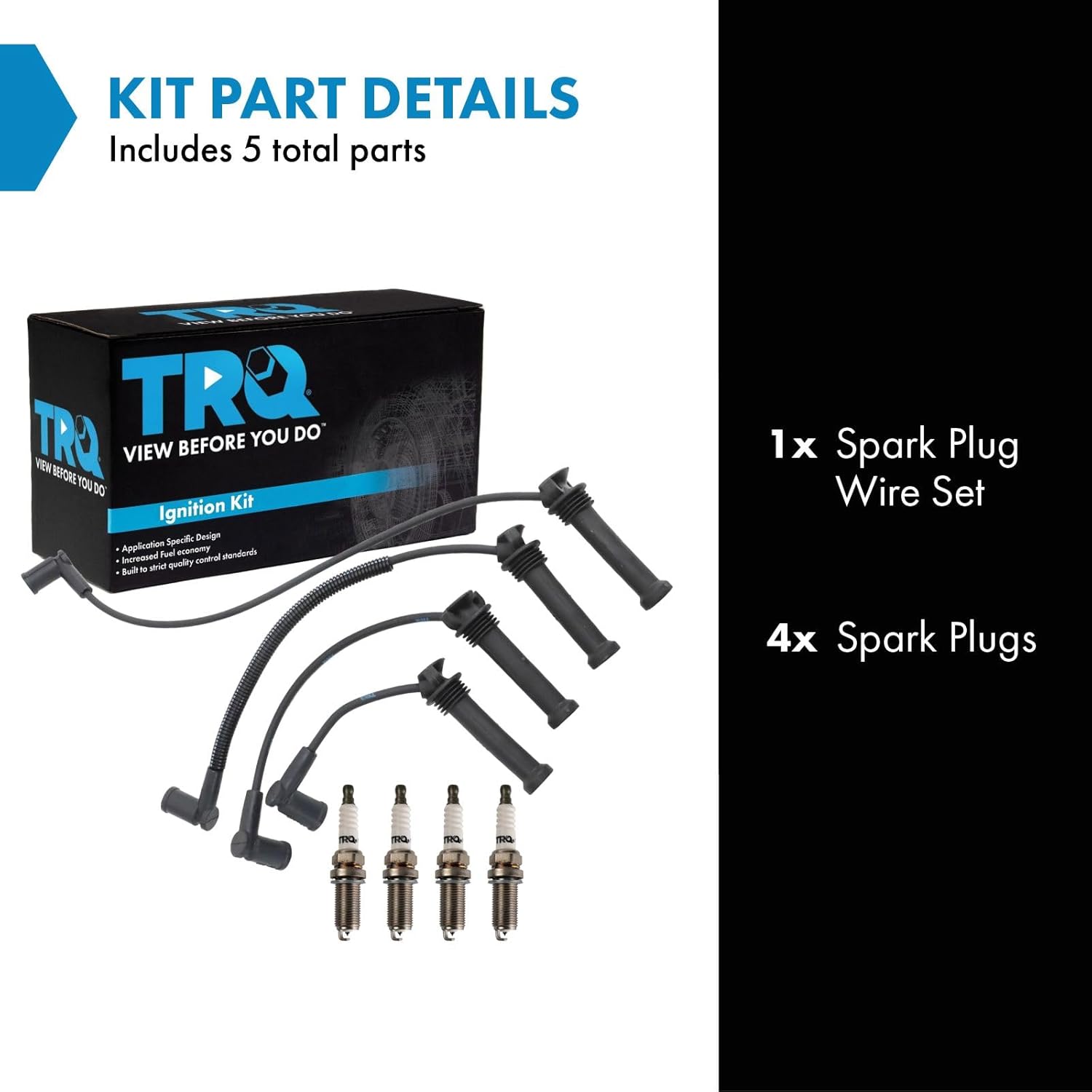 TRQ Spark Plug Kit 5 Piece Compatible with 2003-2005 Mazda 6
