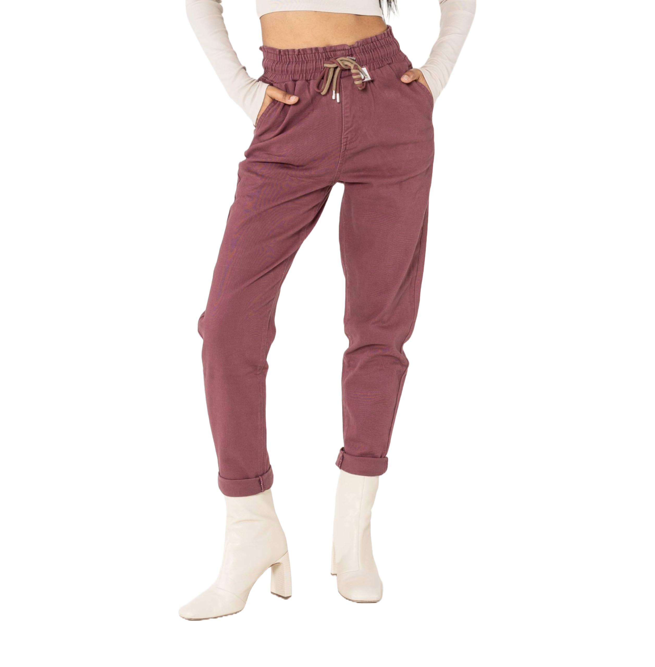 Nina Carter P500 Jeans casual da donna, in stile jogger, a vita alta, pantaloni da jogging estivi