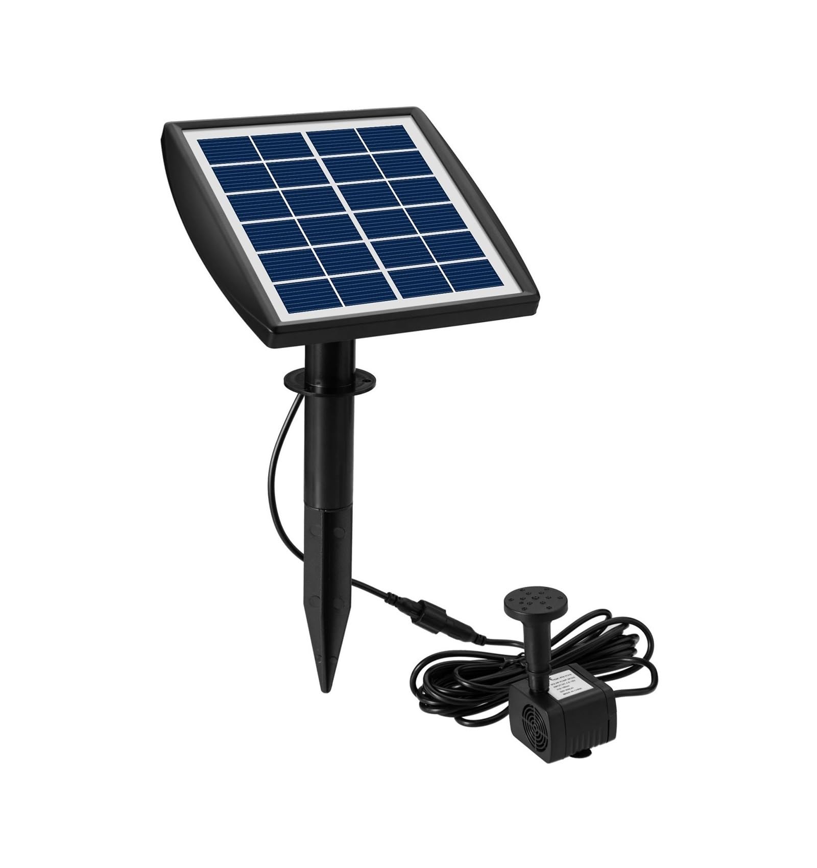 Joliane 2W Upgraded Solar Fountain Pond Pump Kit With Stake, Solar Powered Water Fountain Pump For Bird Bath, Garden, Backyard, Pool(2W)