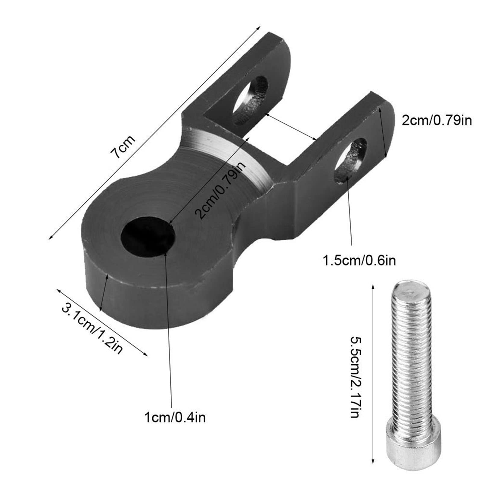 Qiilu Rehausse Ammortizzatore Moto, 2 Pezzi 5 cm Rialzo Elevatore per Telaio (Con Viti)