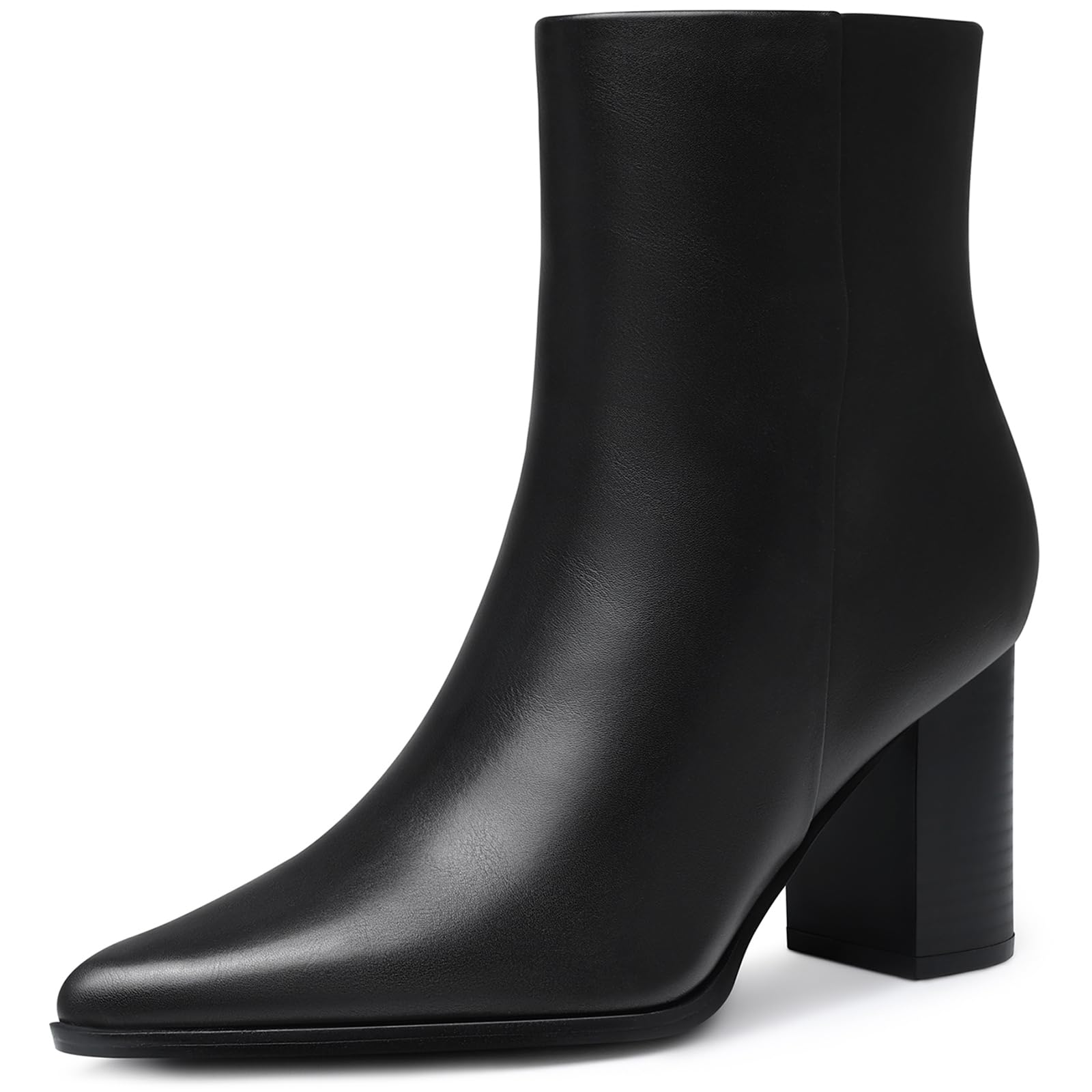 Women Heel Ankle Boots 3 2 In Chunky Heels Fashion Pointed Toe Short Boots Fall Winter Booties for