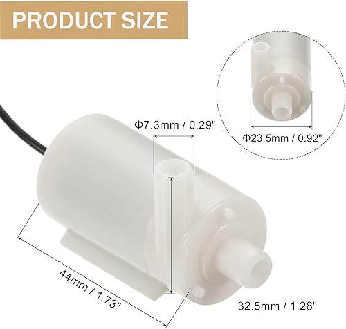 Miniatura 4 de Mini bomba de agua micro sumergible USB de 3 a 5 V CC, pequeña bomba de acuario para pecera, acuarios, fuente de estanque, jardín hidropónico