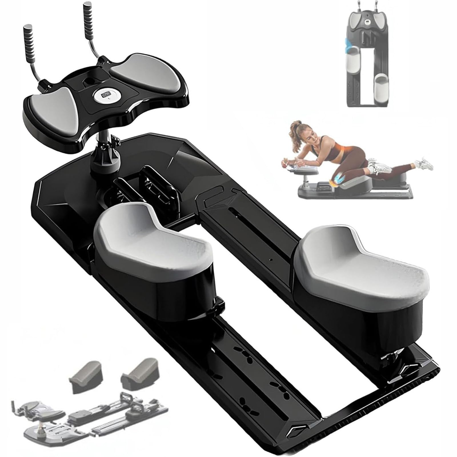 DPQYJPP Multifunctional trainer crawling exercise,3 adjustable height Black