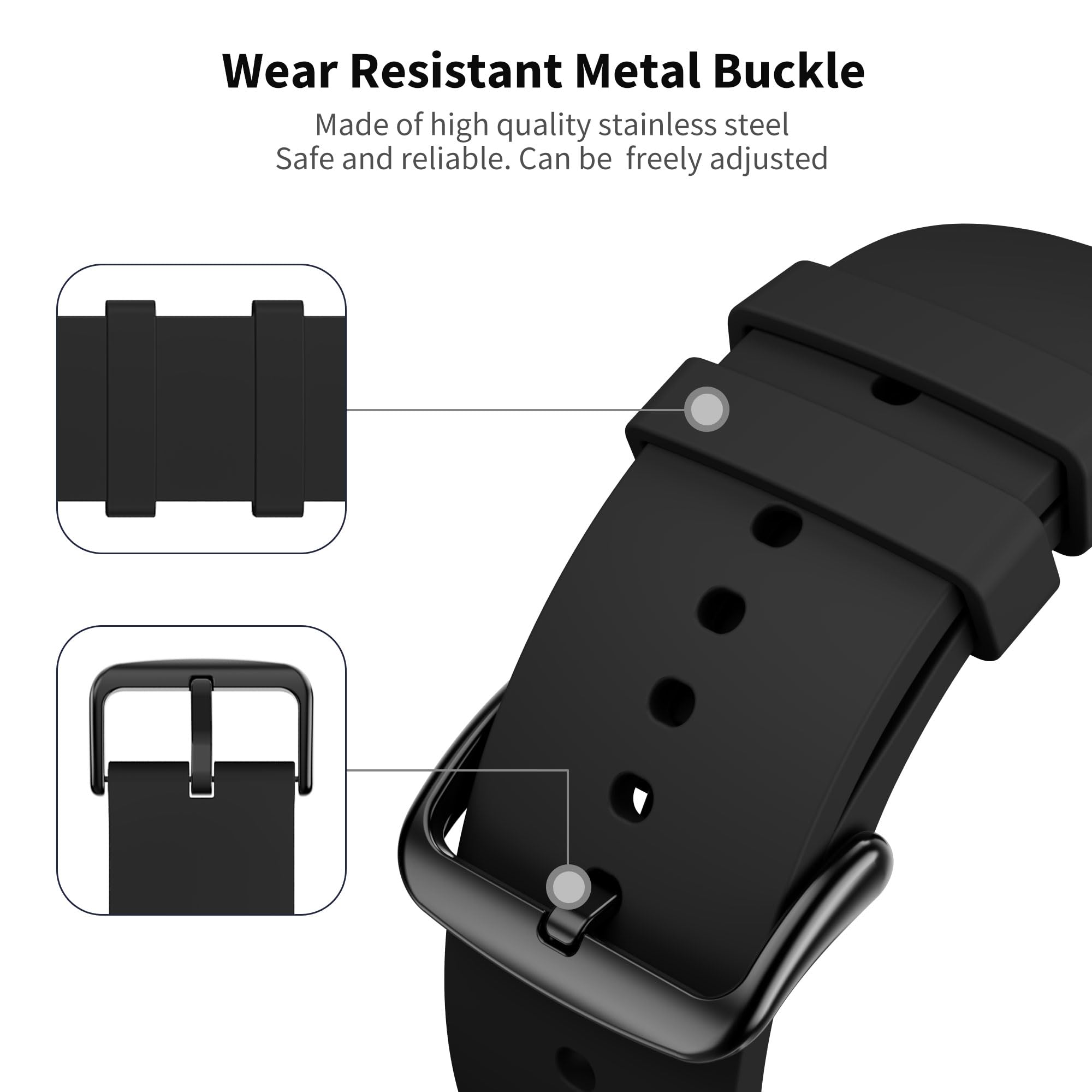 Edelstahl-Armband Für Polar Ignite 3/2, Pacer, Unite – Verstellbar, Mit Faltschloss, Business-Design
