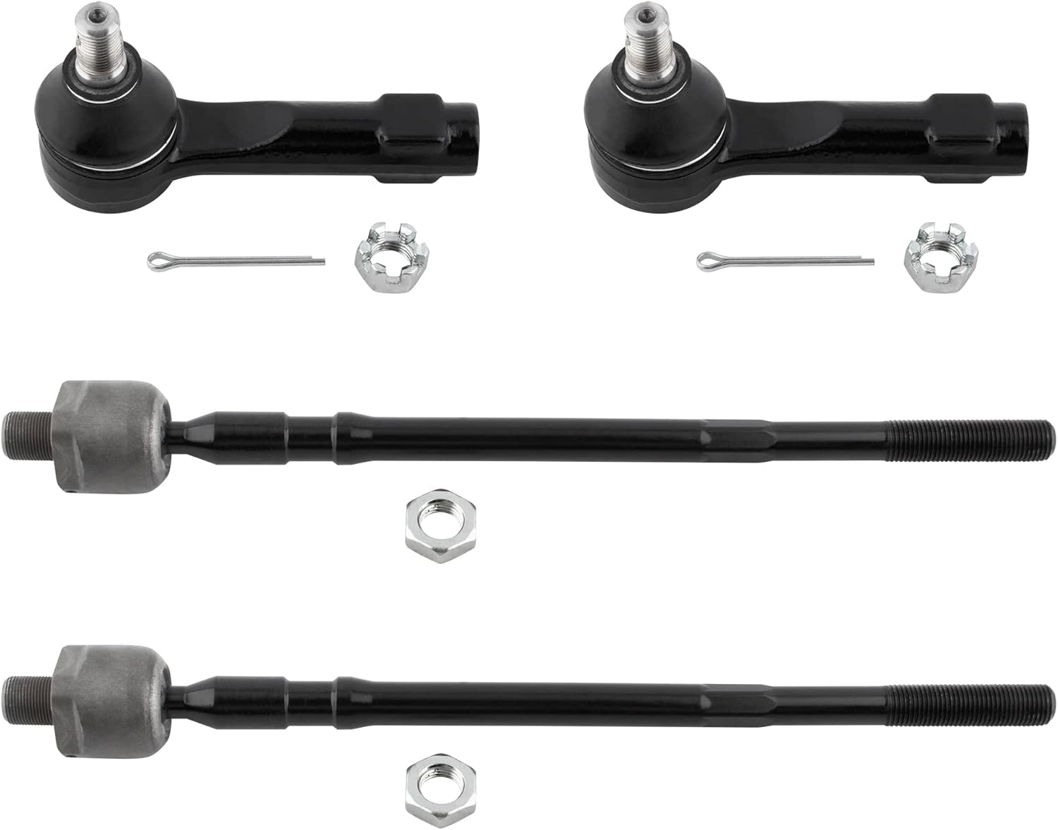 4Pcs Front Inner Outer Tie Rods End Links Left Driver & Right Passenger Set Fit For Nissan Altima 2002-2006, For Nissan Maxima 2004 2005 2006-2008 Sedan 4-Door 3.5L 2.5L Replace# EV427 ES3407