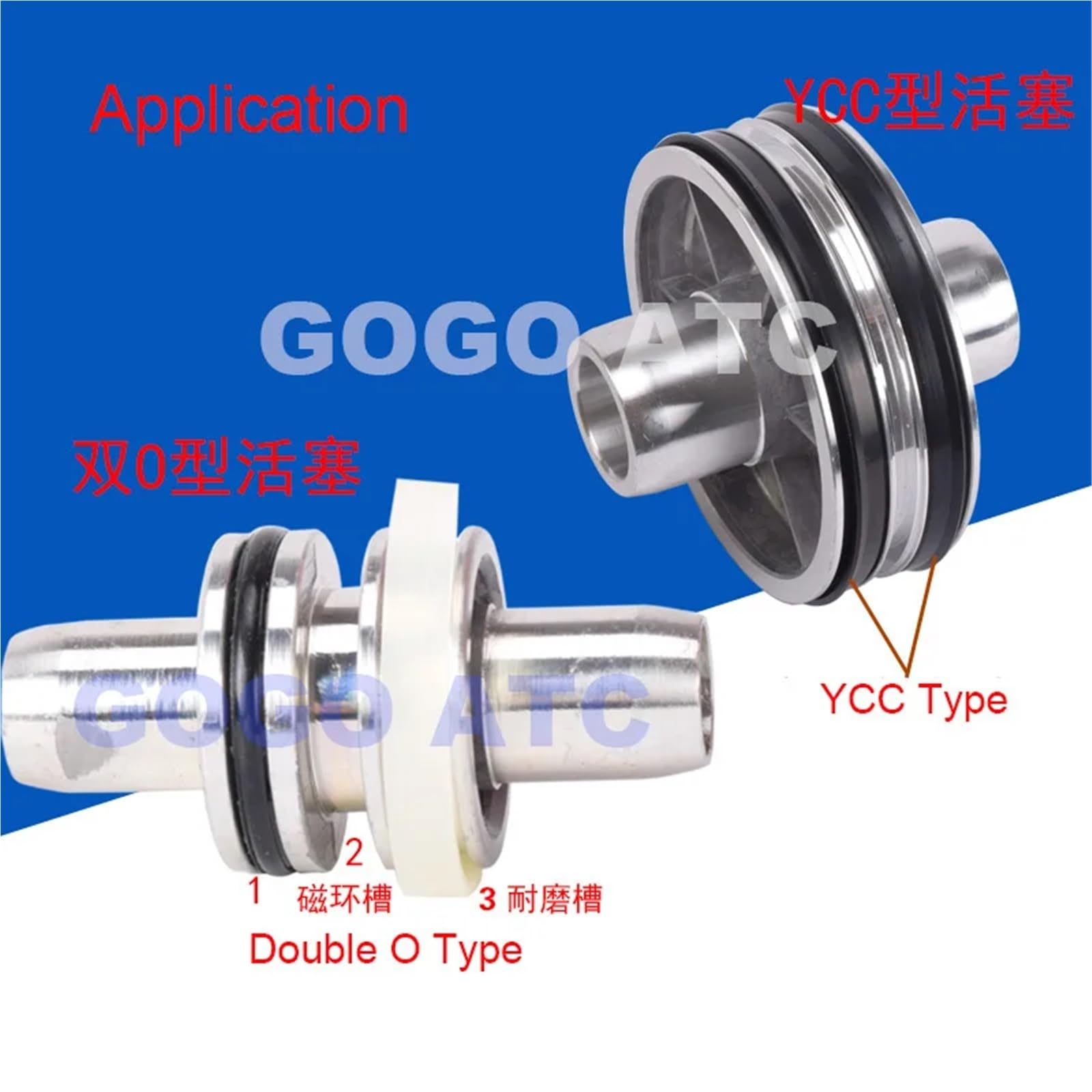 Pièces de cylindre SC standard Kit de réparation de joint YCC/double o | O Seal Repair Kit(YCC Type (8pcs),Bore 200mm)