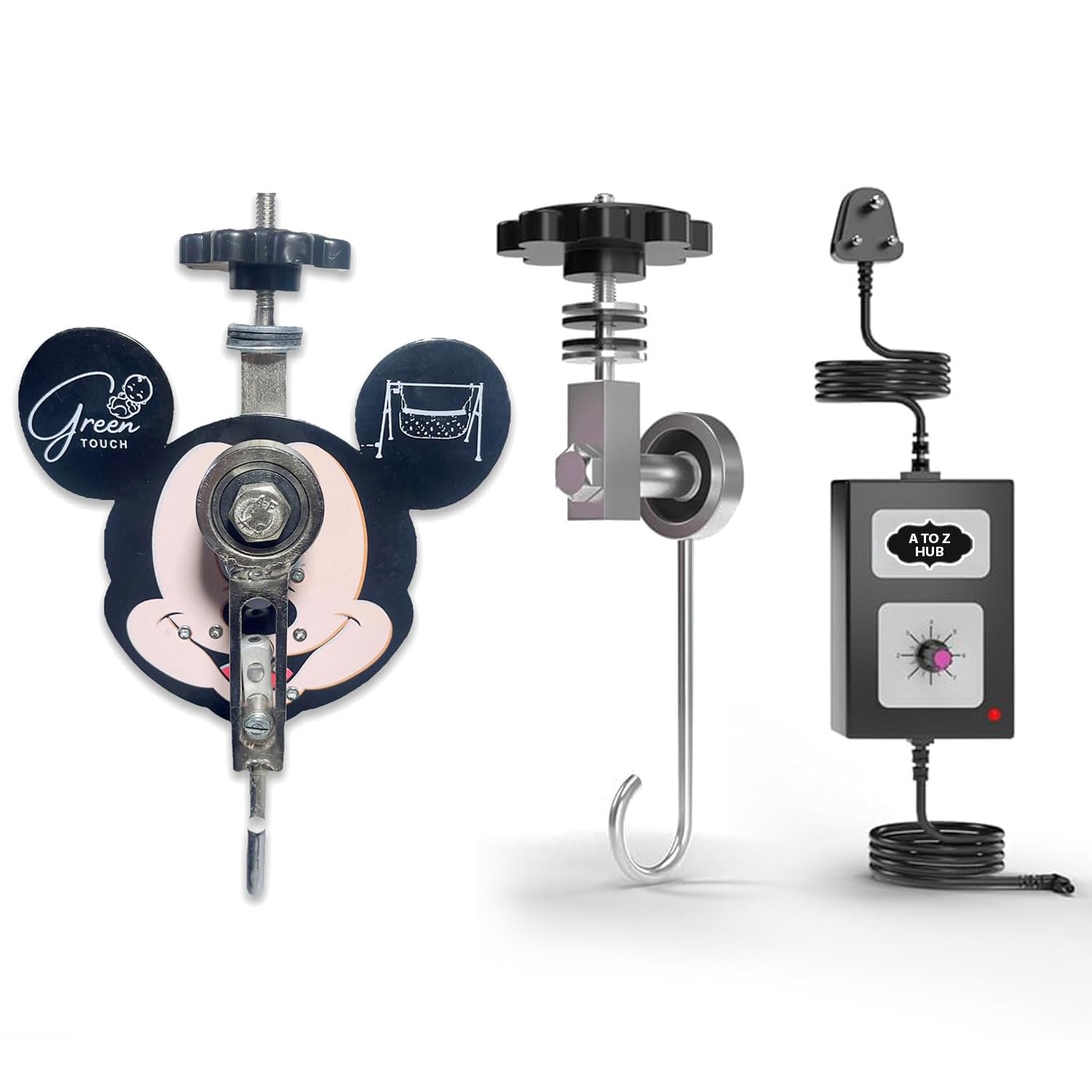 A to Z Hub Automation Kit (Cradle Not Included) Automatic ghodiyu/zoola/Motor kit Adjustable Speed | Automatic PARNA/Jhula Motor Set for 0-3 Years | 20Kg Capacity.!-image-23