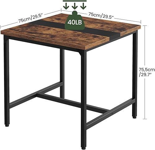 Miniatura 3 de Mesa de comedor cuadrada para cocina, mesa de comedor de 29.5 pulgadas, mesas de comedor pequeñas, escritorio de escritura, mesas de café, para